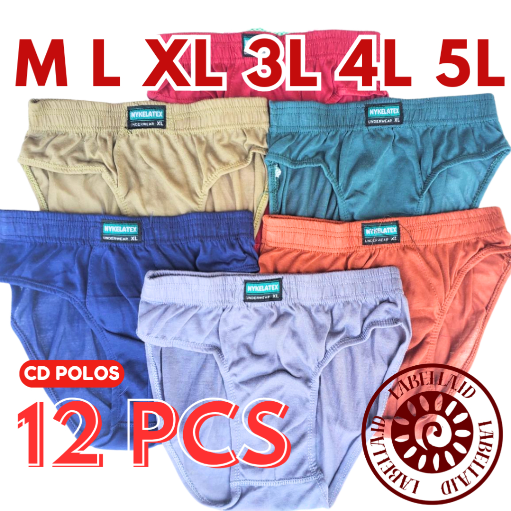 TERMURAH 12 PCS CELANA DALAM COWOK CD PRIA KARET KECIL MURAH HARIAN LABELLAID