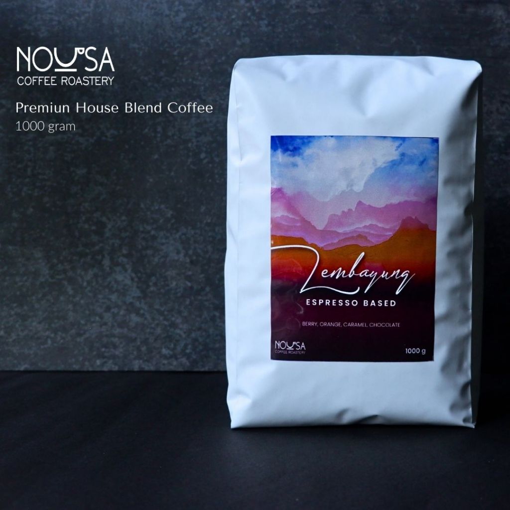 

Nousa Coffee Beans House Blend Arabica Specialty for Espresso Based 200gr 1kg | LEMBAYUNG