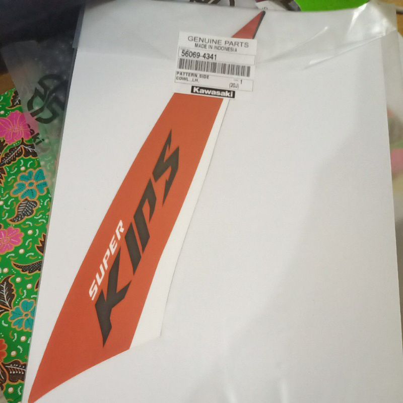 stiker superkips kiri ninja rr new orange 2014 original