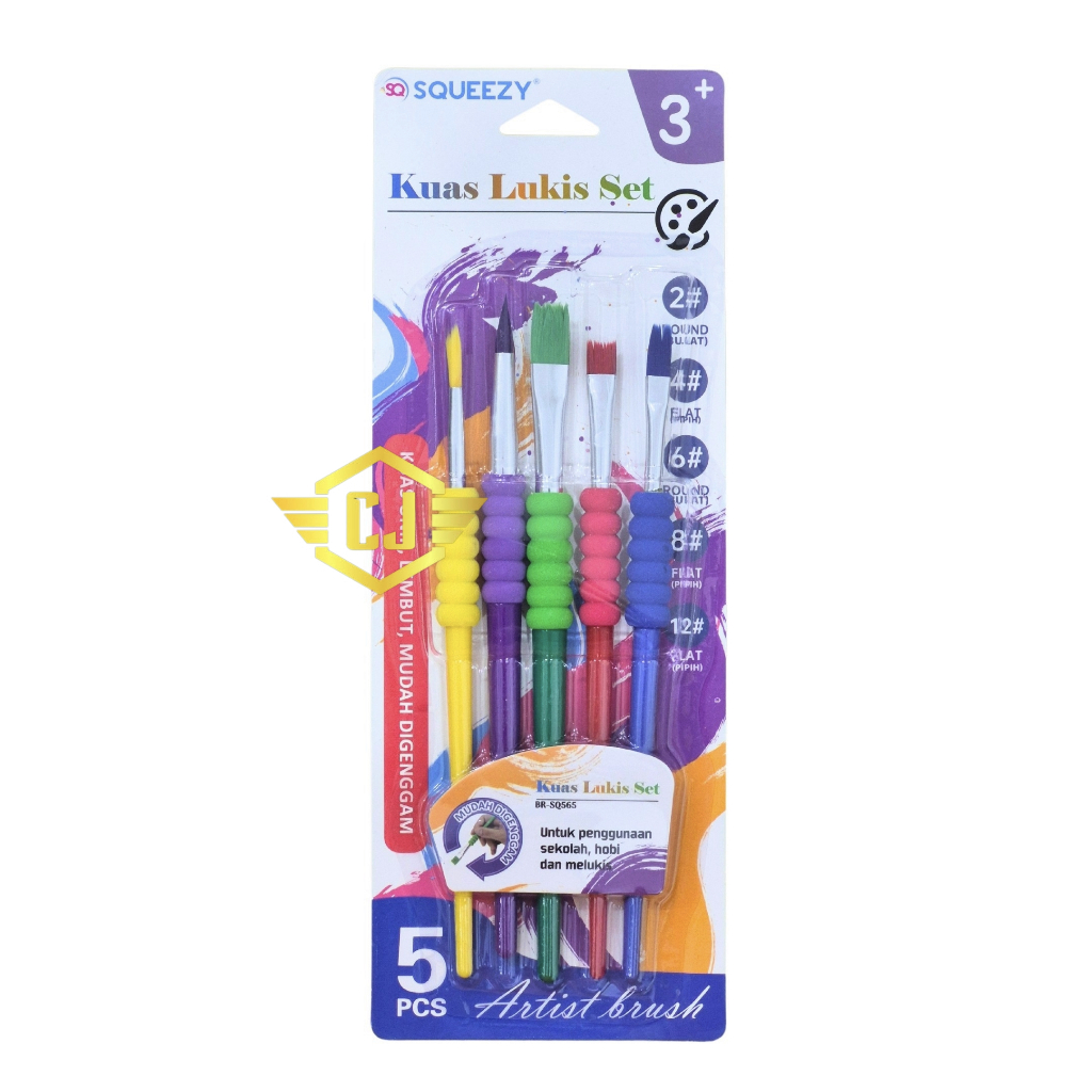 

Kuas Squeezy BR-SQ565 Brush Set 5pc