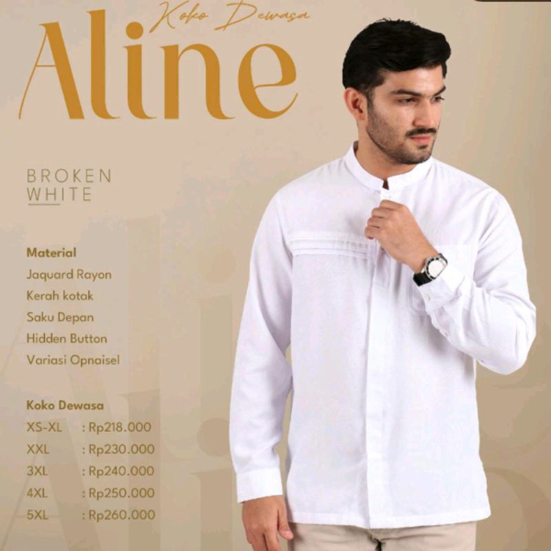 ALINE KOKO NIBRAS DEWASA PUTIH//LENGAN PANJANG ATASAN