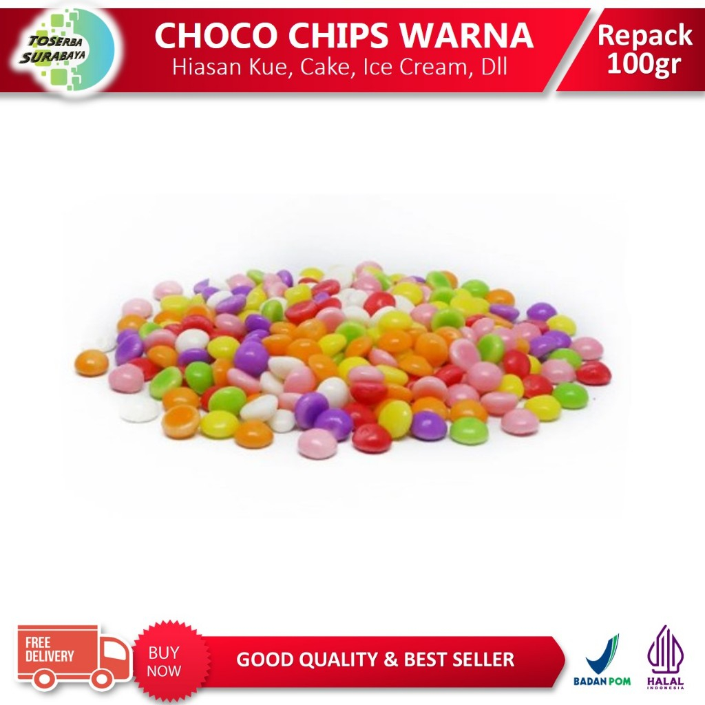 

CHOCO CHIPS WARNA L'AGIE / RAINBOW CHIPS Lagie 100gr