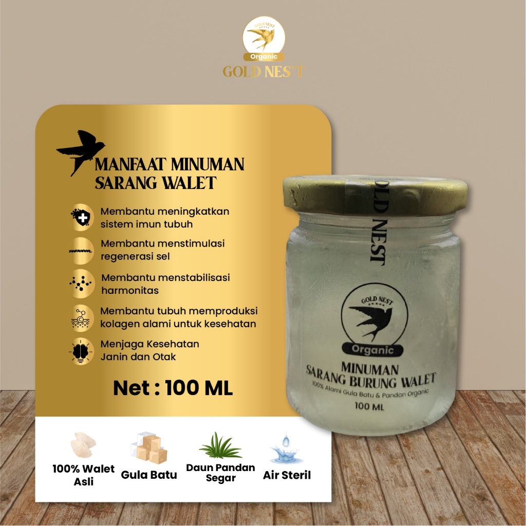 

GOLDNEST-Minuman Sarang Burung Walet Alami (Yanwo) @100ml