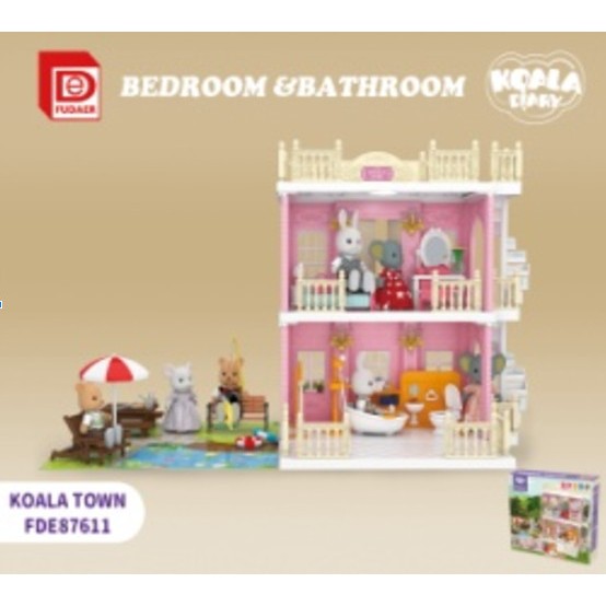 DIY KOALA TOWN BEDROOM BATHROOM Koala Town House - Koala Diary doll house - pretend toys
