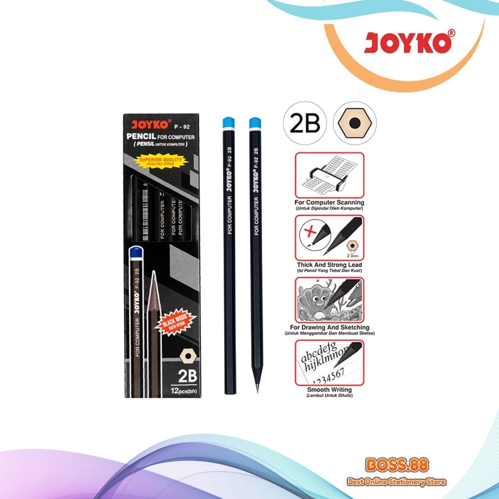 

PENCIL / PENSIL 2B JOYKO P-92 (12 PCS)