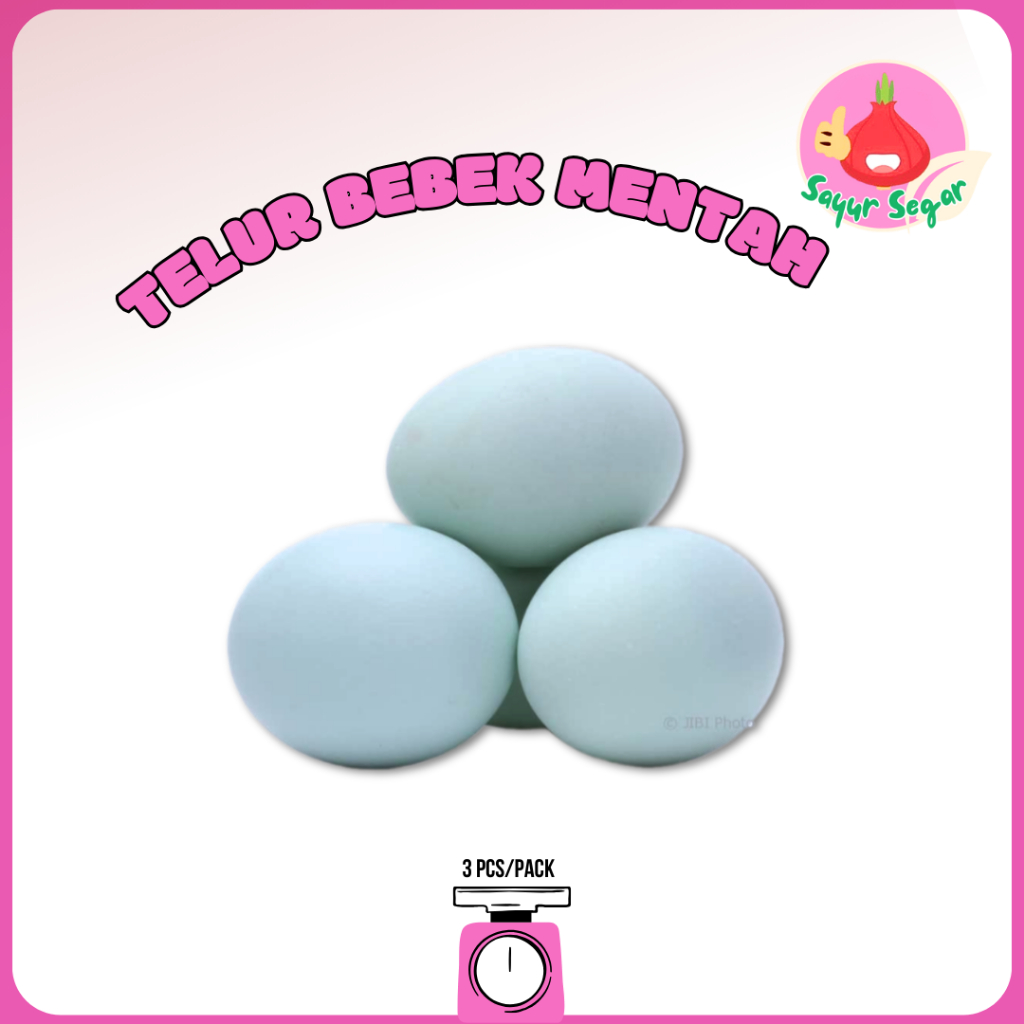 

Sayur Segar - Telur Bebek Mentah/ Raw Duck Eggs 3 Butir