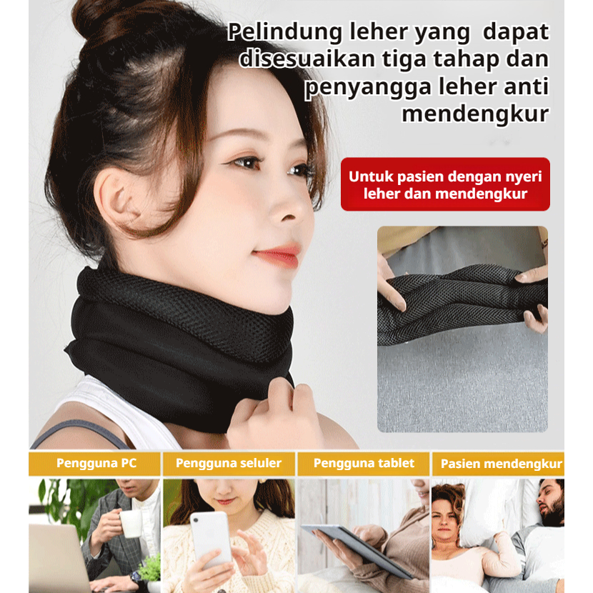 [Pengiriman 24 Jam] Penyangga Leher Spons Tiga Lapis/Penyangga Leher Elastis Tinggi Bernapas/Dekompr