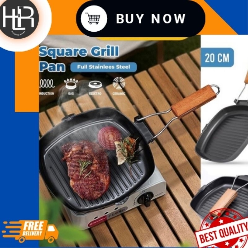 SQUARE GRILL PAN / GRILL PAN SEGI /ALAT PANGGANG STEAK SOSIS