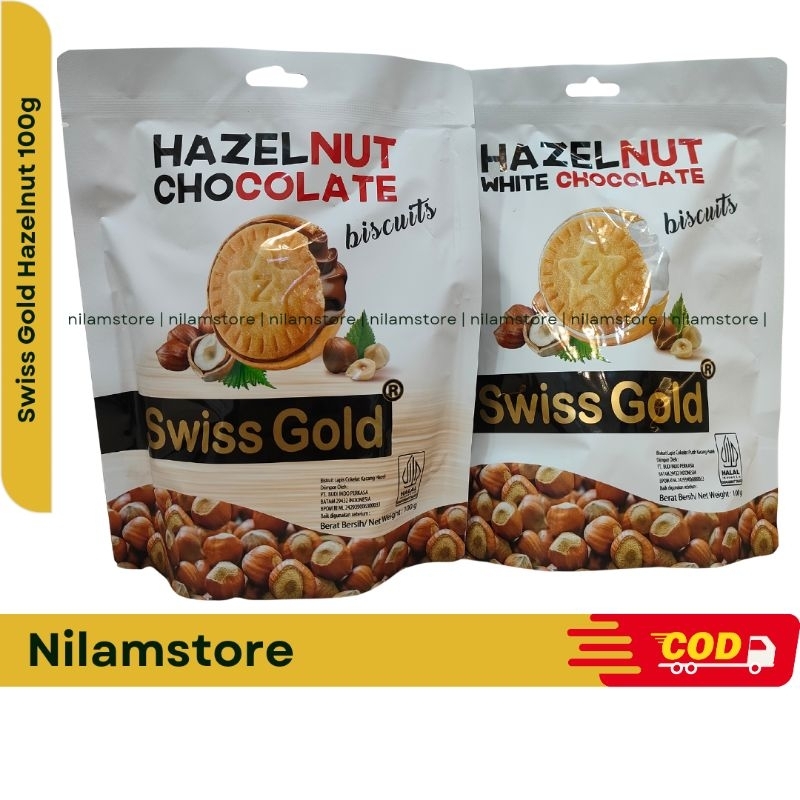 

Swiss Gold Hazelnut Biskuit Coklat Hazelnut Milk 100g