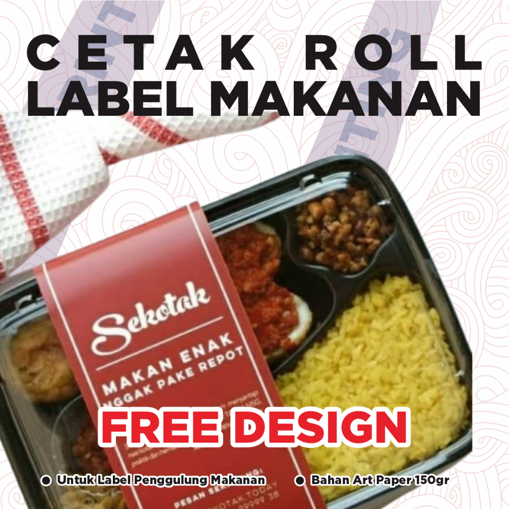 

Roller Label Pengikat Penggulung Box Makanan Bento MURAH (isi 100Pcs)