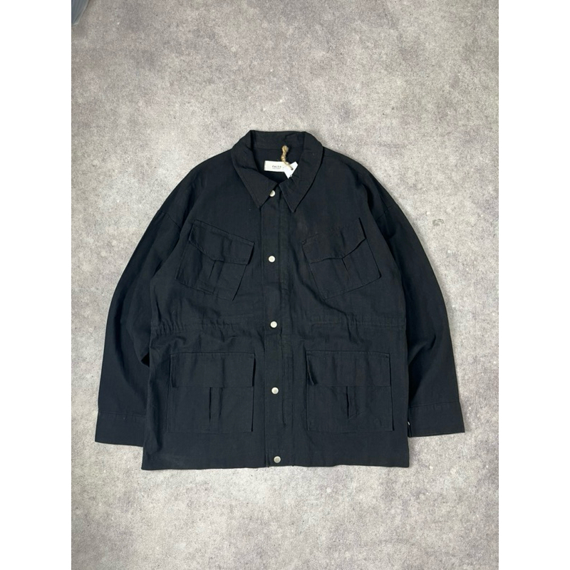 EXITO linen slant pocket fatigue jungle jacket