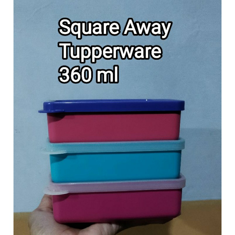 Medium Square Away 360ml Tupperware baru