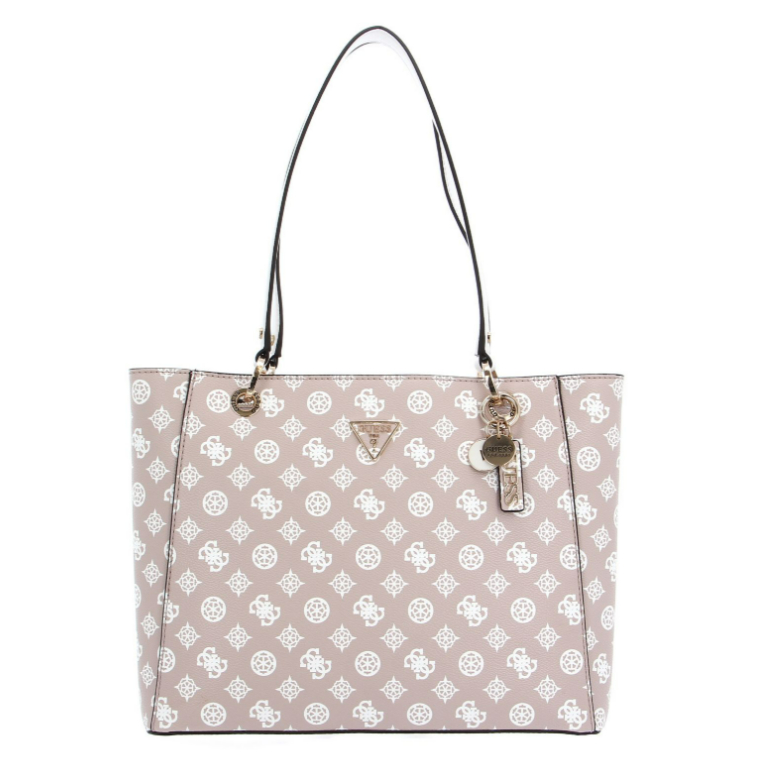 NEW Tas GUESS Noelle Girlfriend Tote Bag Rosewood Logo Altrose White (Original Belum Pernah Dipakai)