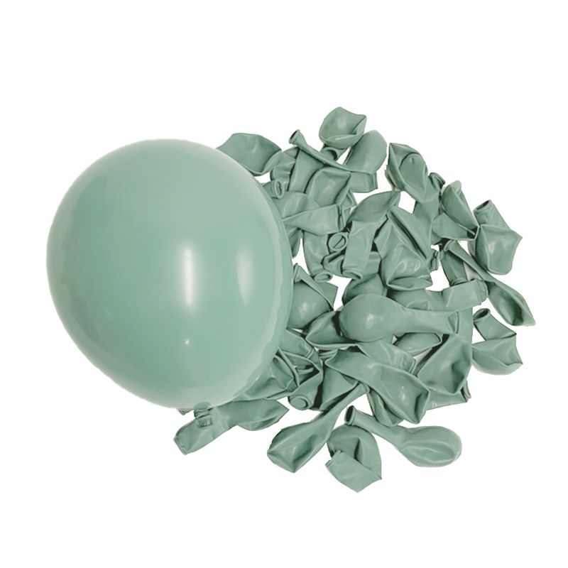 BALON HIJAU SAGE 12INCH tebal army green latex balloon hiasan dekorasi ulang tahun anak zoo hbd ulta