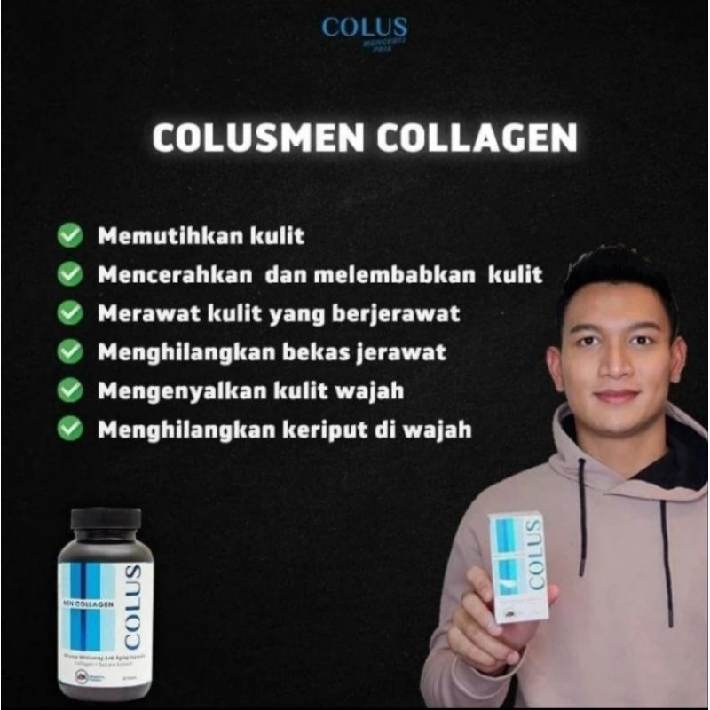 COLUS MEN COLLAGEN. 1000% TAMPA ADA EFEK SAMPING √√√PEMUTIH KULIT SELURUH TUBUH BUAT PRIA