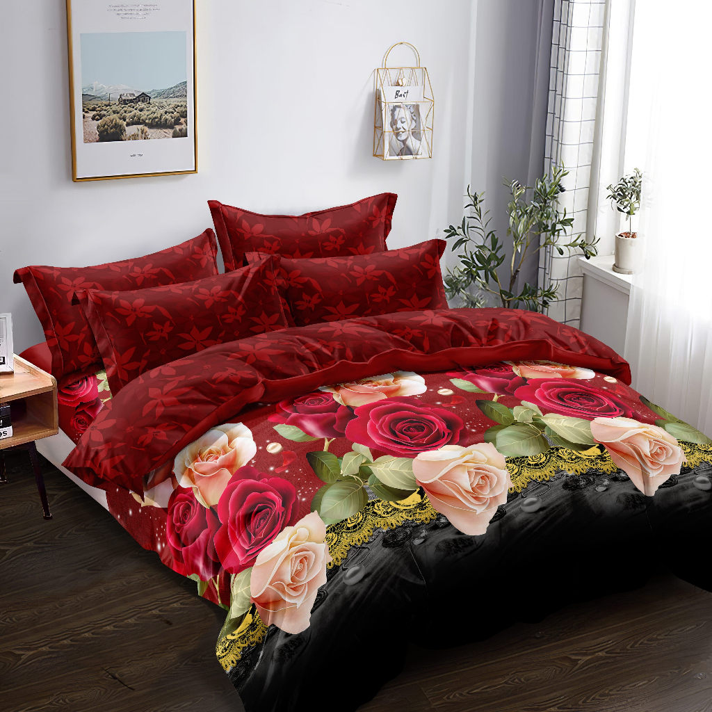 Reans - Bedcover Lady Rose King Rumbay ( 180 x 200 ) Sandra