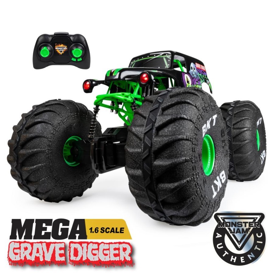 Monster Jam Official MEGA Grave Digger All-Terrain RC with Lights 1:6 Scale