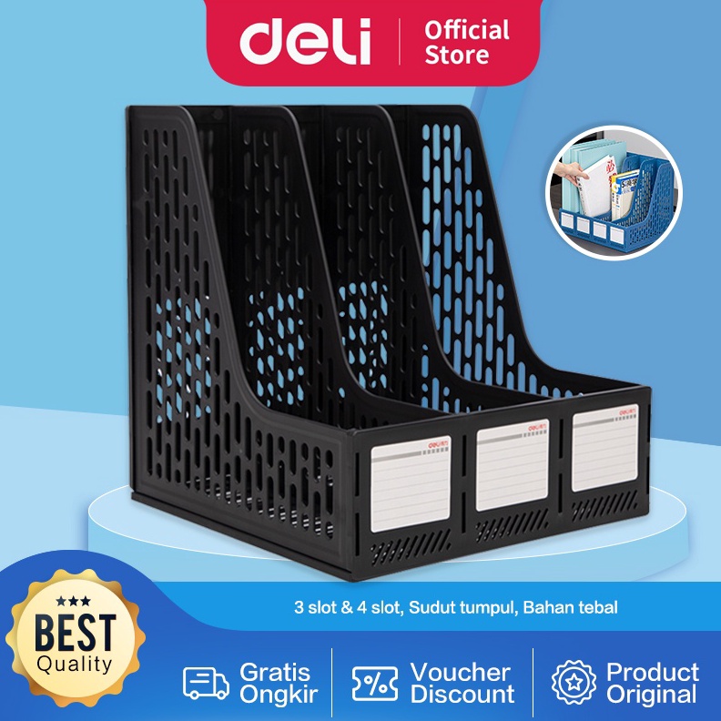 

KODE R96P Deli Magazine Container File Tray Box File Tempat Dokumen Bahan Plastik Tebal 7899X