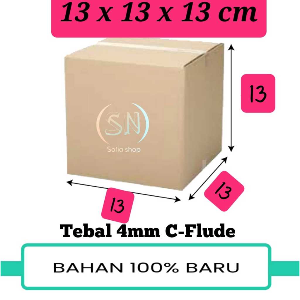 

KARDUS BOX PACKING 13x13x13cm TEBAL 4 MM C-FLUDE / KARDUS PACKING ONLINE SHOP 13 X 13 x 13 CM