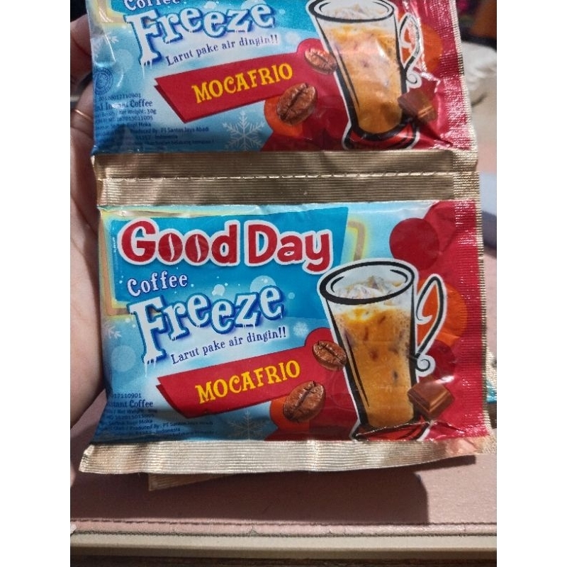 

Goodday freeze 1 renceng isi 10 sachet @30 gr