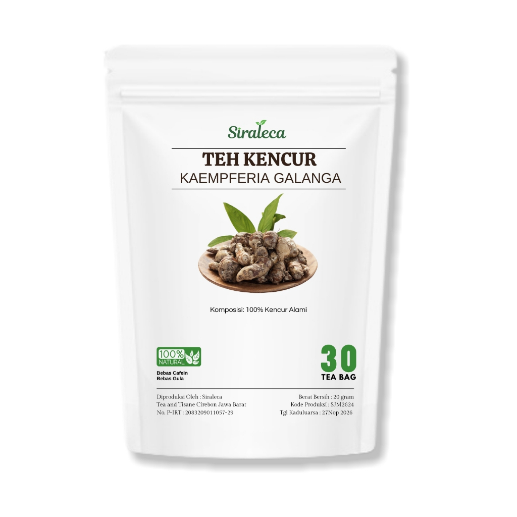 

Teh Kencur 100% Organik | Kampferia Galanga Tea | 30 Tea Bag | SIRALECA Tea and Tisane