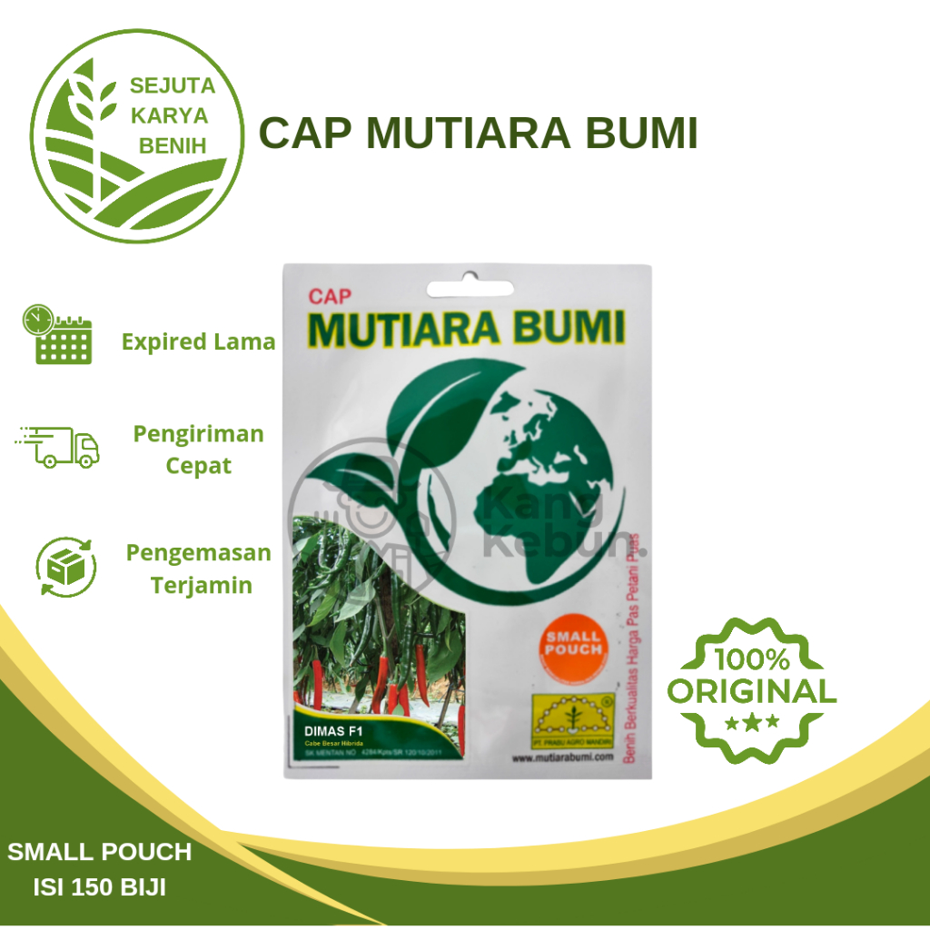 Benih Cabe Besar Dimas F1 Small Pouch isi 150 biji Cap Mutiara Bumi