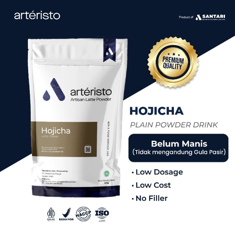 

ARTERISTO HOJICHA PREMIUM POWDER DRINK 500GR - TANPA GULA PASIR - Bubuk Minuman Instan