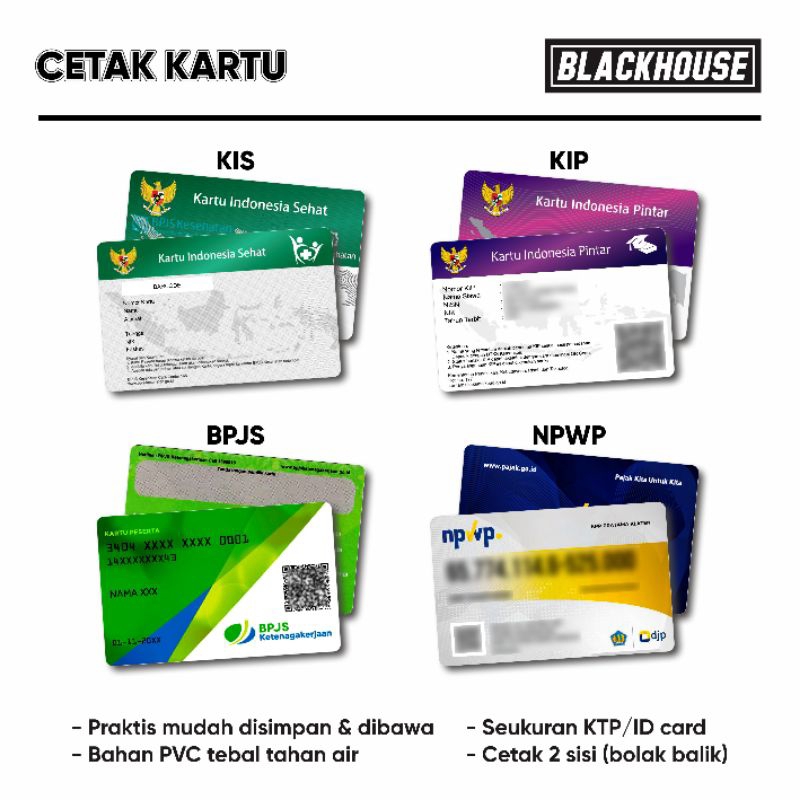 

Cetak Kartu Bahan PVC