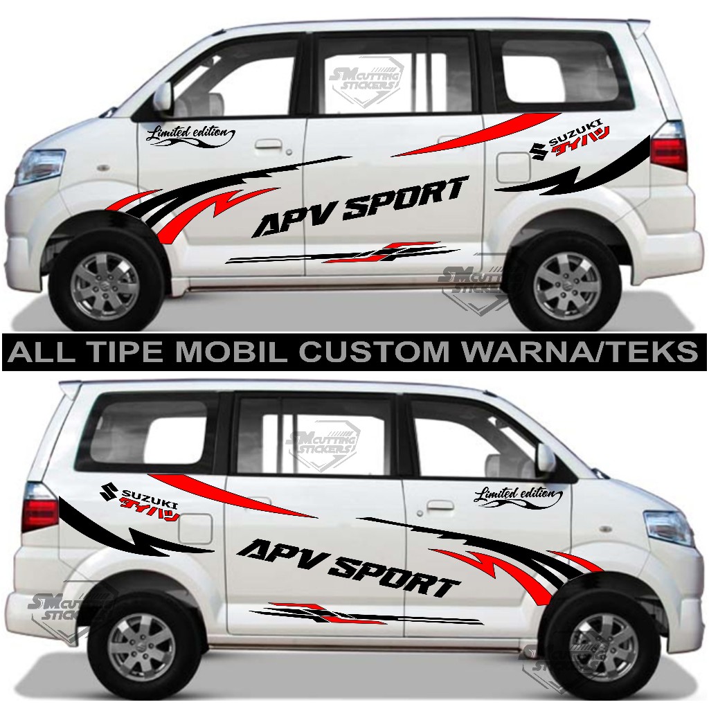 [COD]Cutting stiker mobil suzuki apv Sport terbaru sticker list apv,grandmax murah Custom nama