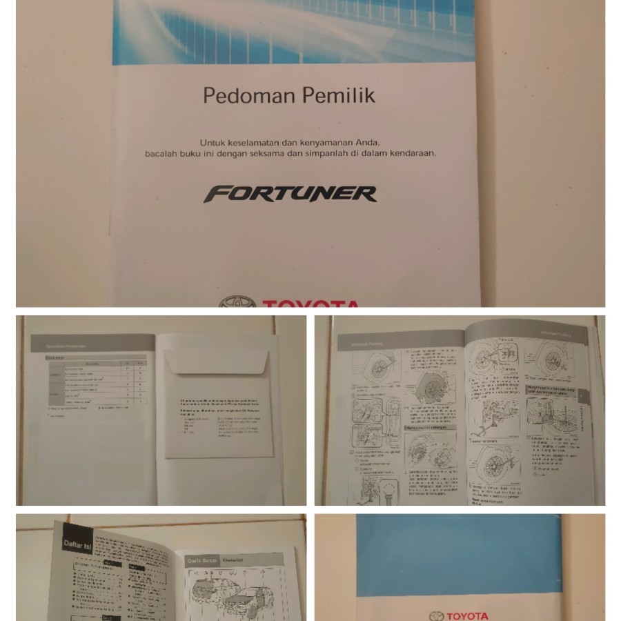 BUKU MANUAL BOOK PANDUAN PEMILIK MOBIL TOYOTA FORTUNER VRZ + CD thn 2019 KEATAS