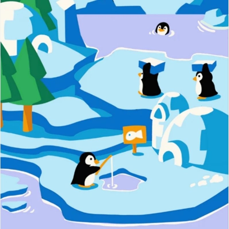 

Canvas Paint By Number Kit Digital Oil Painting DIY Lukisan 20 x 20 Seri F