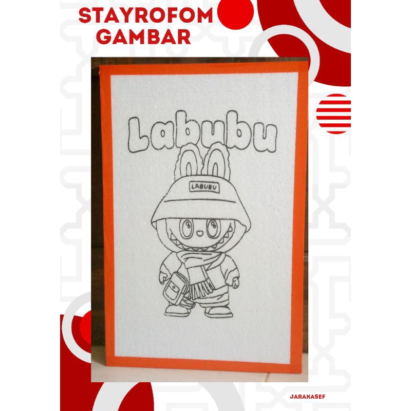 

Stayrofom gambar mewarnai lukis Labubuu Lis lakban 33x50 cm