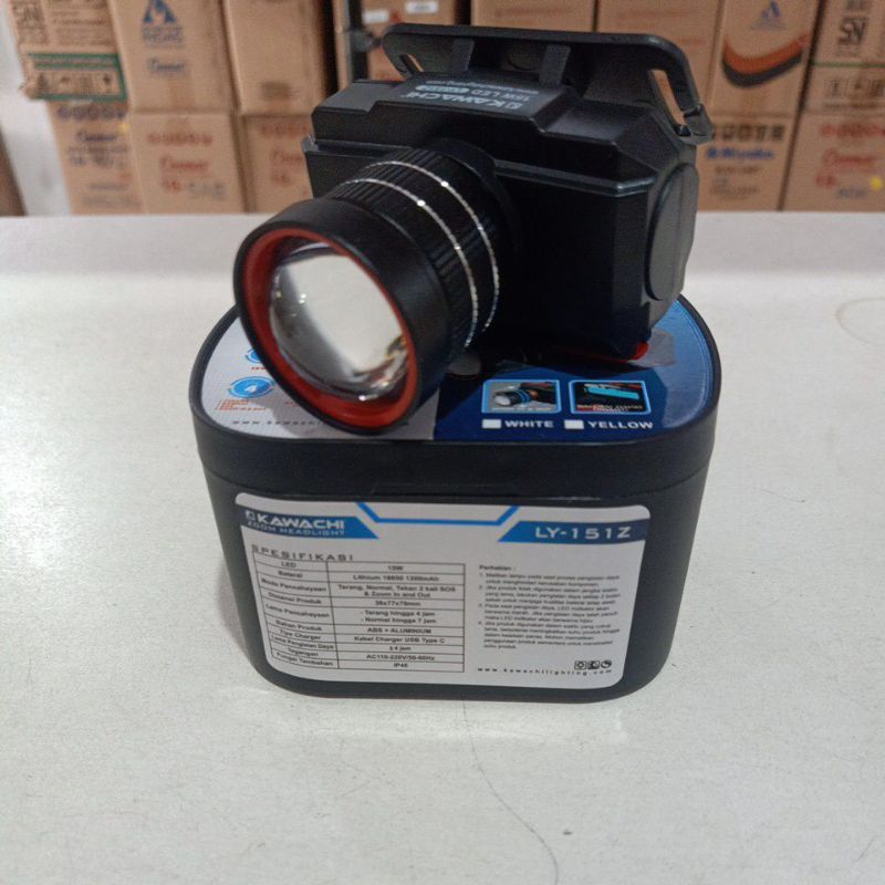 Senter Kepala Led Zoom Laser Kawachi / Kawachi LY -151Z