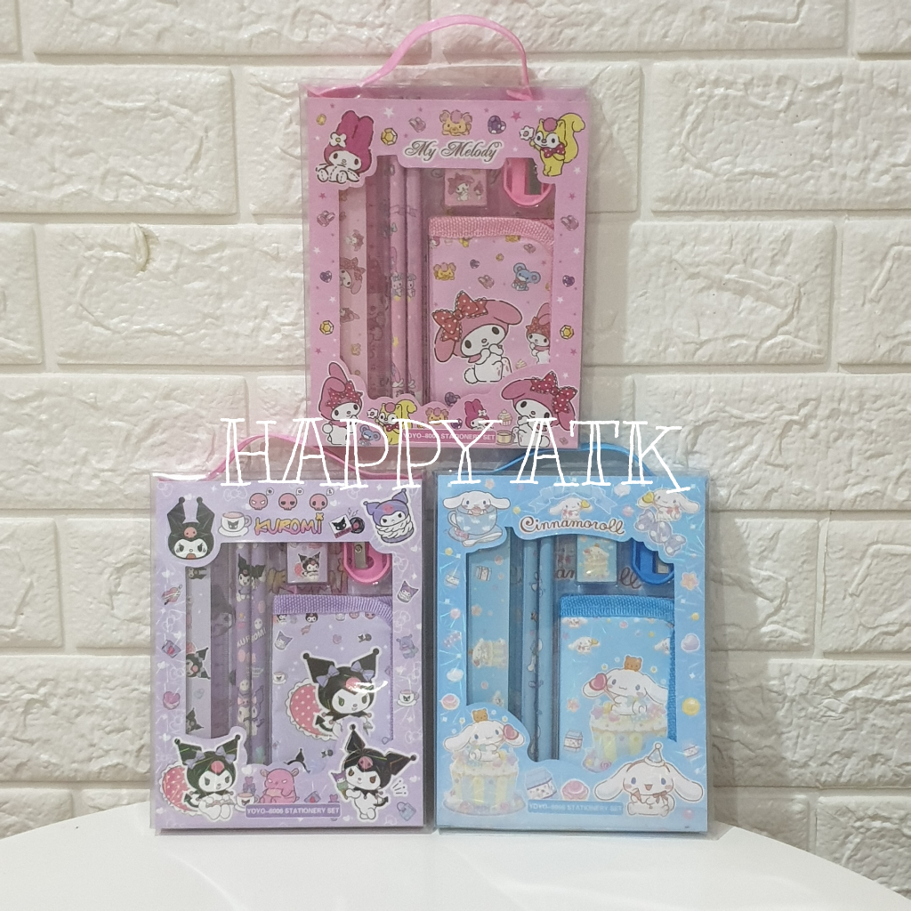 

STATIONARY 5 IN 1PENSIL SET GIFT + DOMPET ALAT TULIS SET PENGHAPUS PENGGARIS