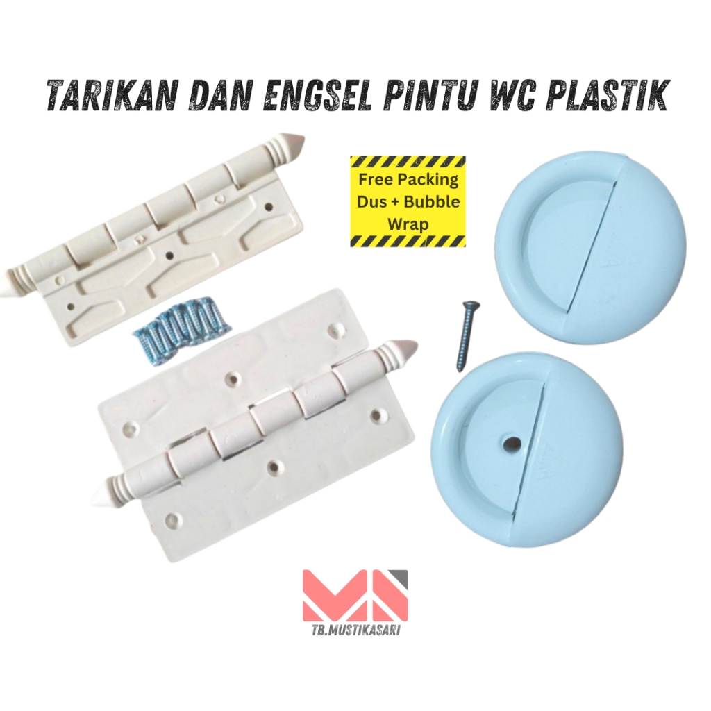 Engsel Dan Tarikan Pintu Kamar Mandi WC Tebal PVC