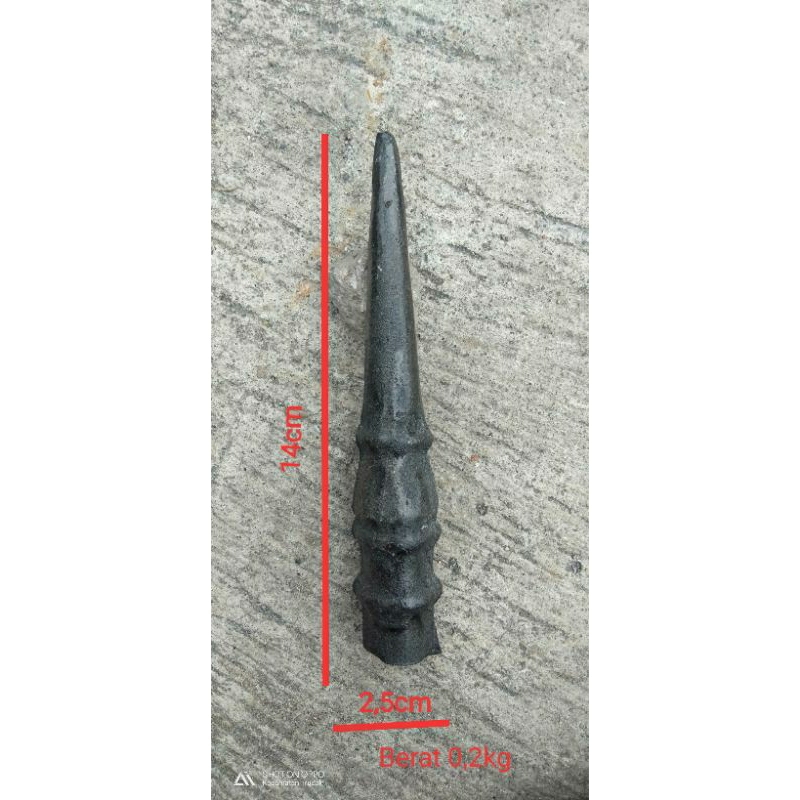 ornamen pagar besi cor tombak petir