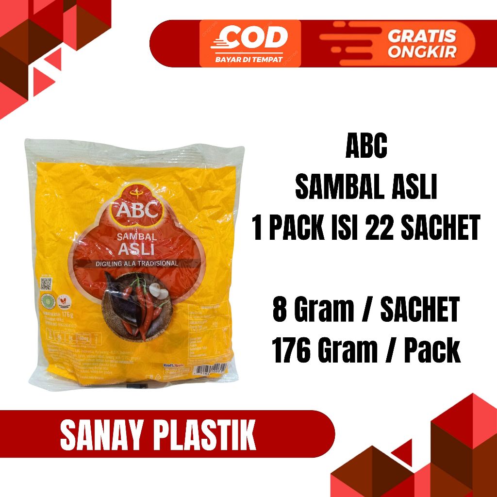 

ABC SAMBAL ASLI SACHET ISI 22 PCS 8 GRAM