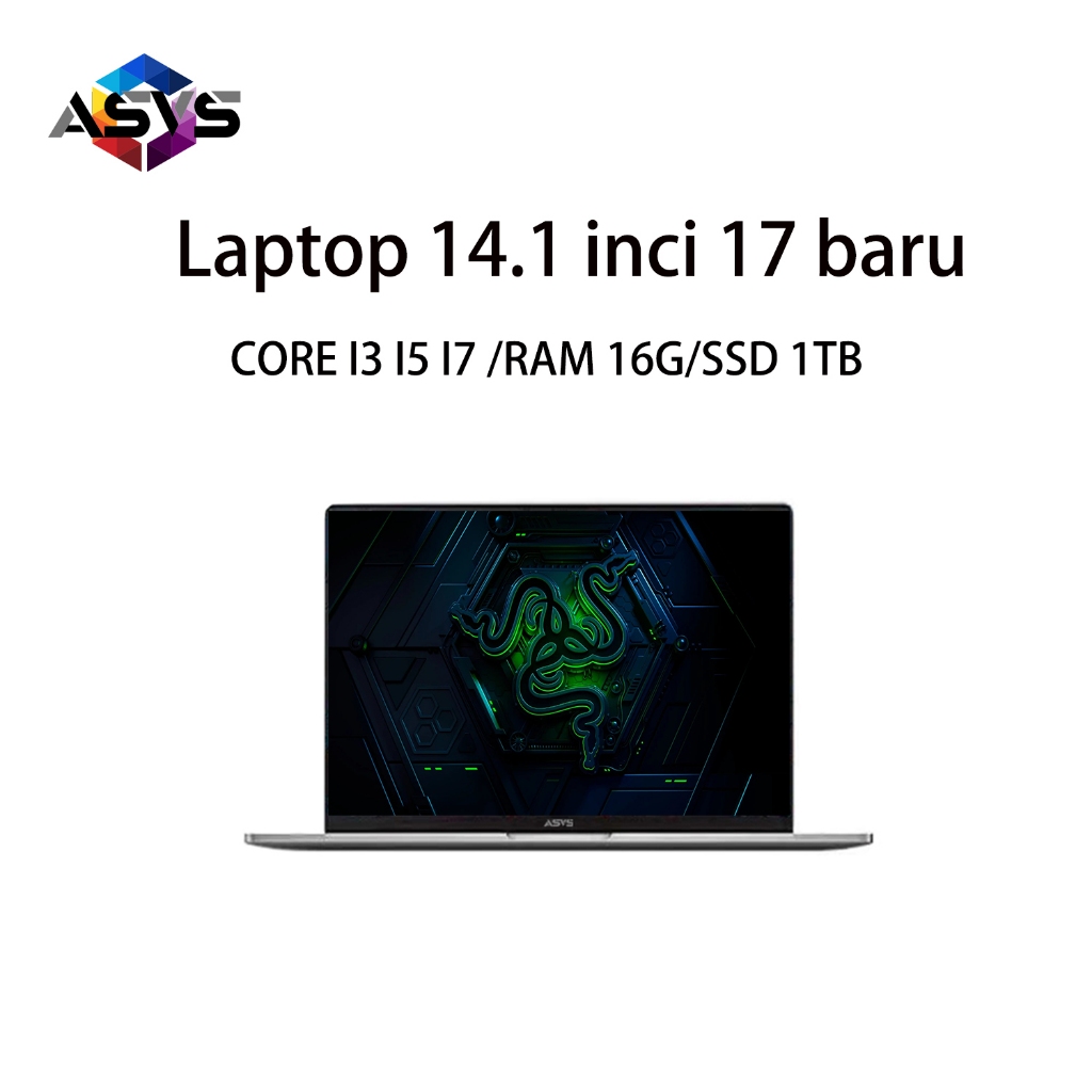 ASVS Intel Core N5095 terbaru laptop 15.6 inci untuk gaming dan pekerjaan, DDR4 16GB RAM, SSD M.2 1T
