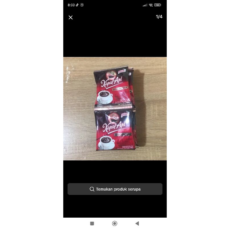 

kapal api spesial mix 23g 1renceng isi 10pcs kopi+gula