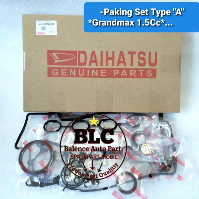 Packing set Daihatsu grandmax/Granmax 1.5cc(04111-BZ940)