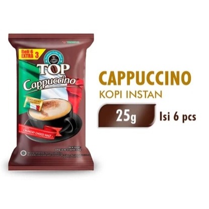 

Top Coffee Kopi Instan Cappucino Pack 25 gr isi 6 + 3 pcs