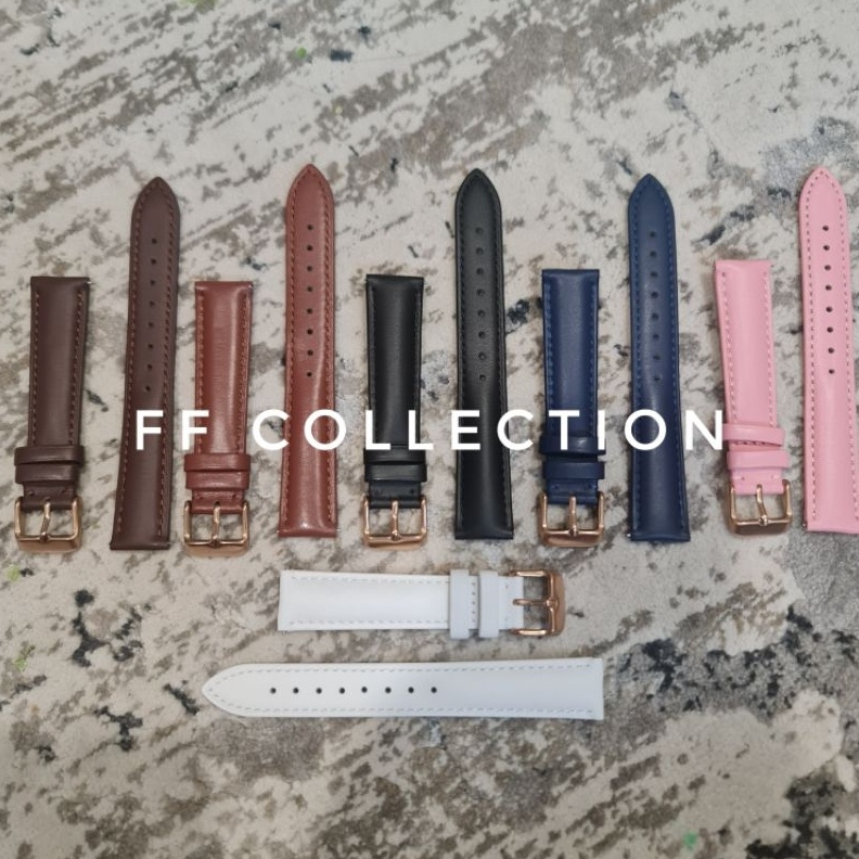 KODE B3J Strap Tali Jam tangan Fossil Leather Kulit Ukuran 12mm 14mm 16mm 18mm 2mm 22mm Pin Quick Re