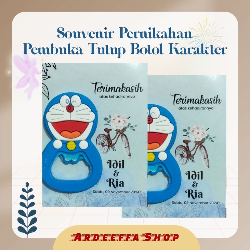Souvenir Pernikahan Unik - Pembuka Tutup Botol Karakter