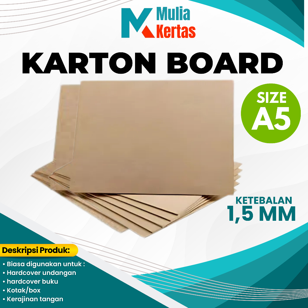 

KARTON HARD BOARD/KARTON BOT (SIZE A5 - 1,5 MM)