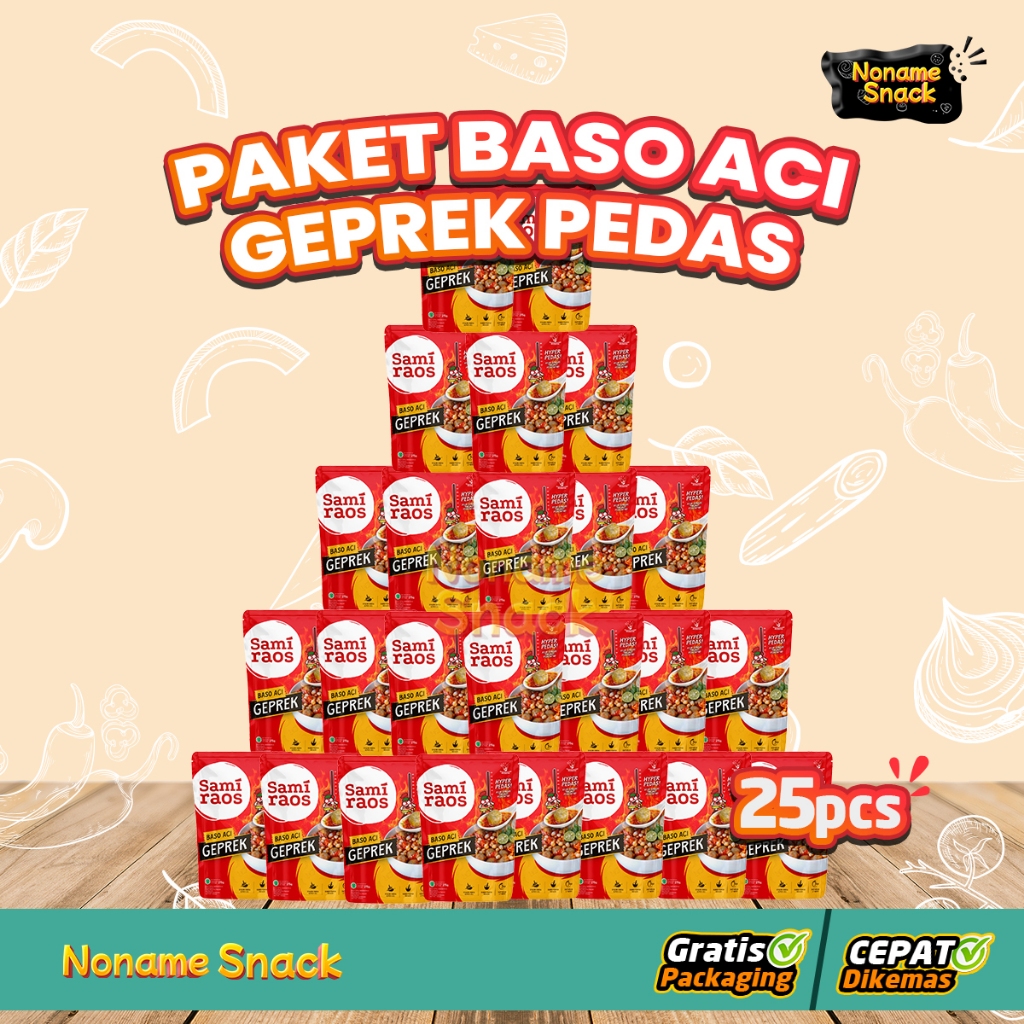 

Paket Hemat Sami Raos Baso Aci Sambal Geprek Samiraos isi 25