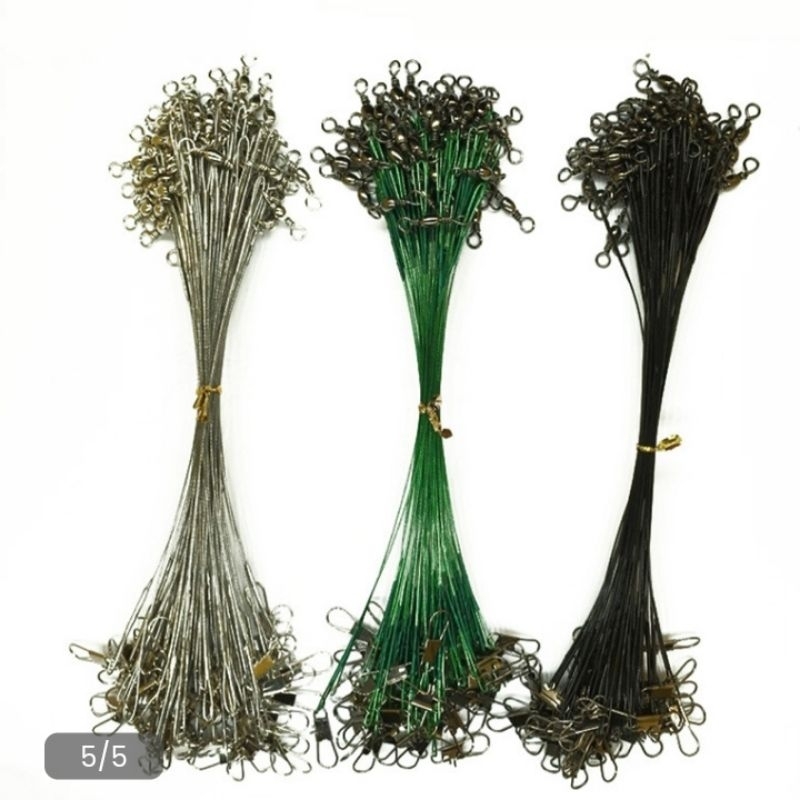Jual Satuan, Leader  Pancing Nikelin Panjang Kawat Pancing, dengan Kili Kili 15cm, 20cm,30cm