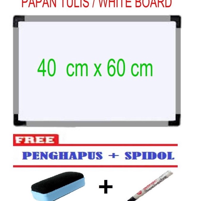 

KODE V25G Papan Tulis 2 sisi WhiteBoard non magnet 4 X 6 free penghapus spidol termurah CANTER STORE