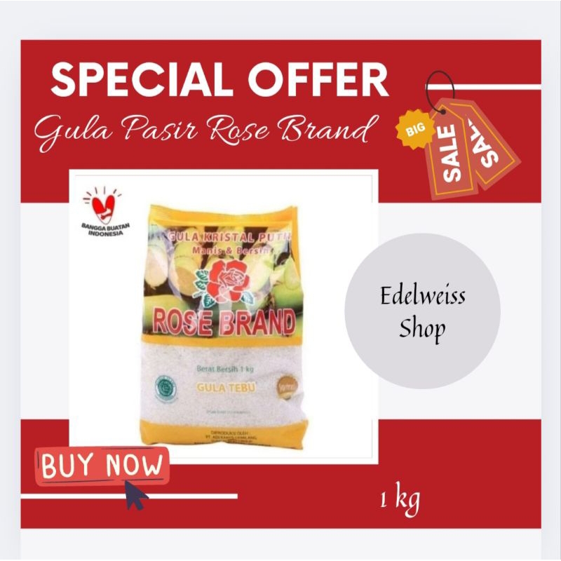 

Rose Brand Gula Pasir Kemasan Warna Kuning 1 kg