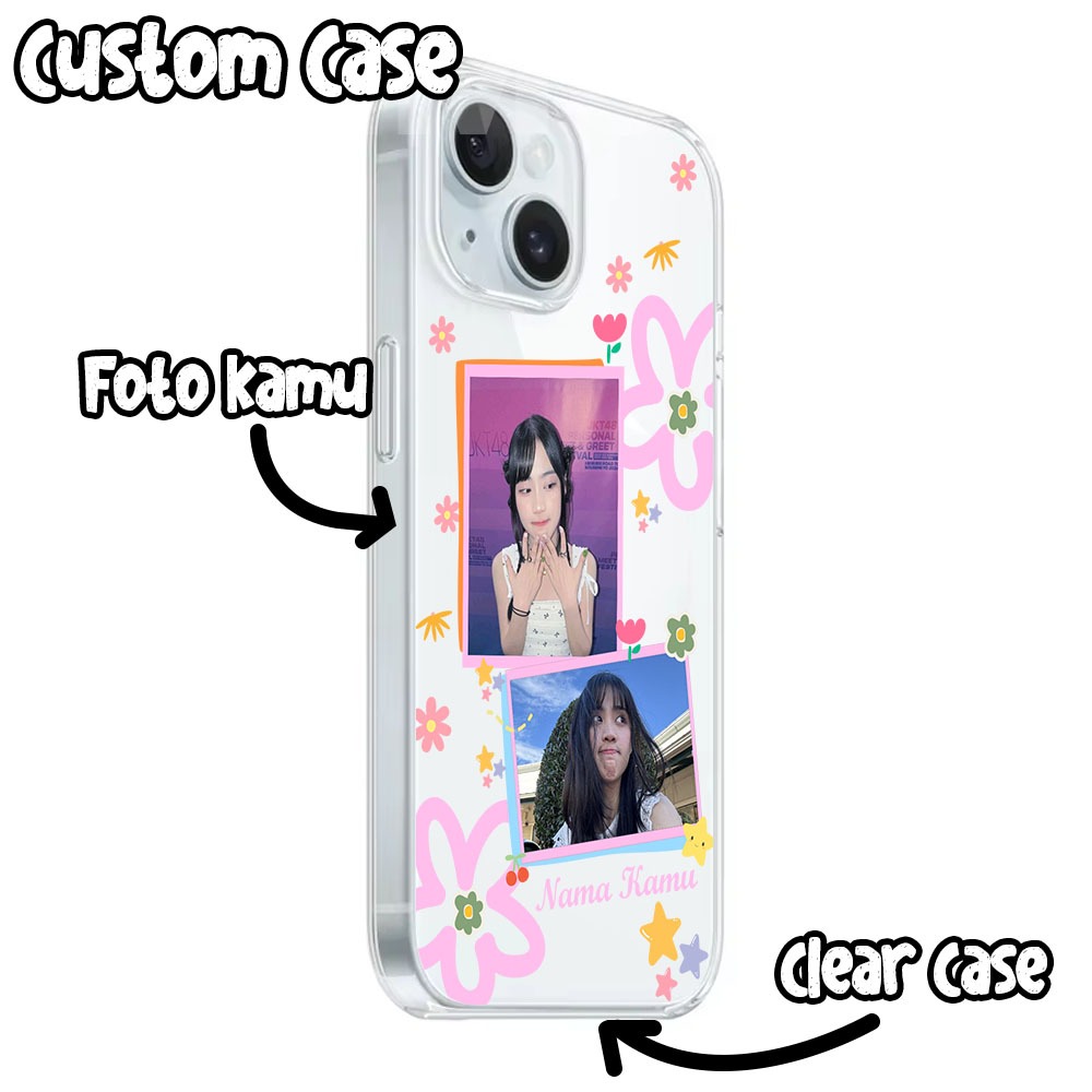 HOT DEALS BEST SALE Case Custom Terbaru 2024 Softcase Custom Aesthetic Tambah Foto Dan Nama Clear