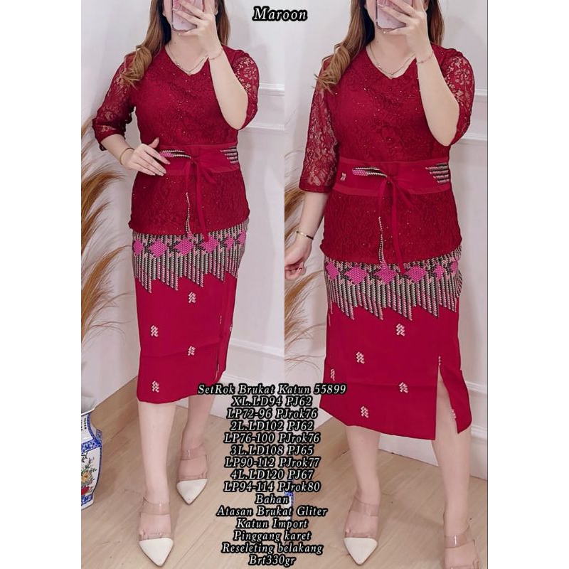 SETELAN ROK KEBAYA BRUKAT NATAL SIDI BAPTIS GEREJA FYR 558999